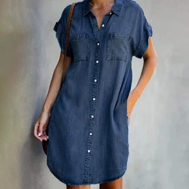 Valerie ™ | denim dress with tummy coverage