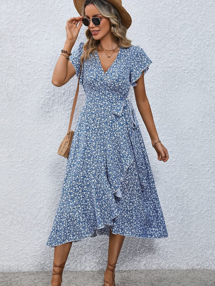 Elara – Floral Dress with Tummy Coverage