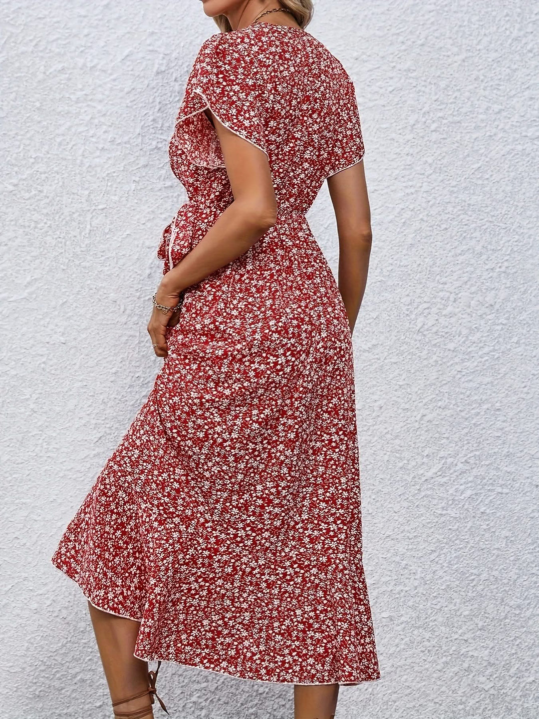 Elara – Floral Dress with Tummy Coverage