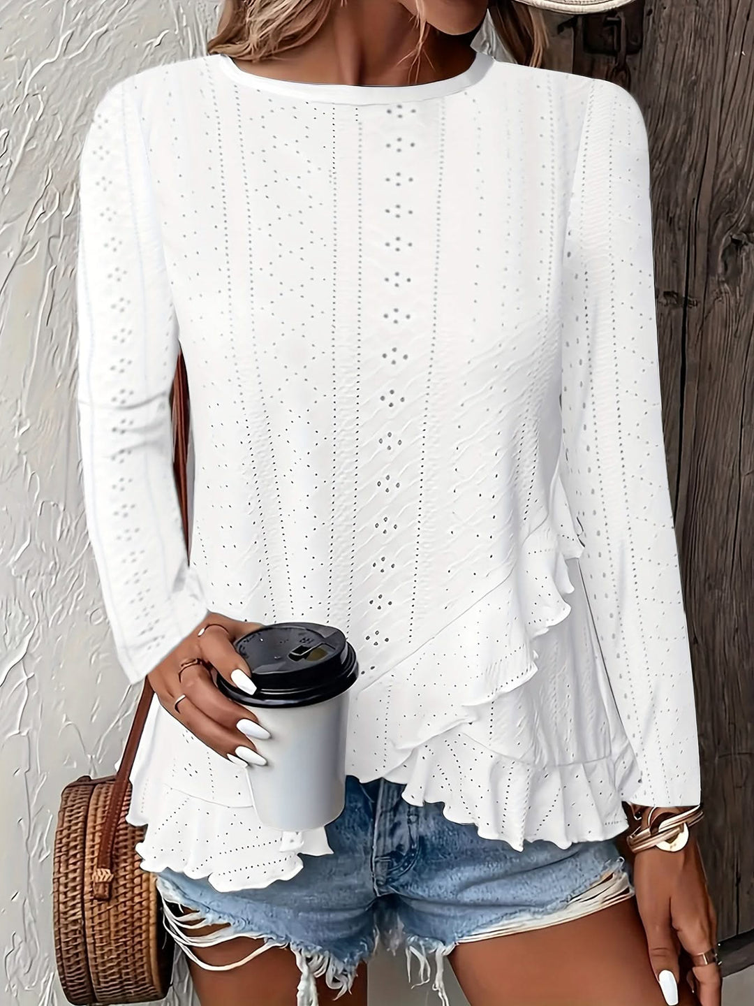 Liora – Blue Crew Top