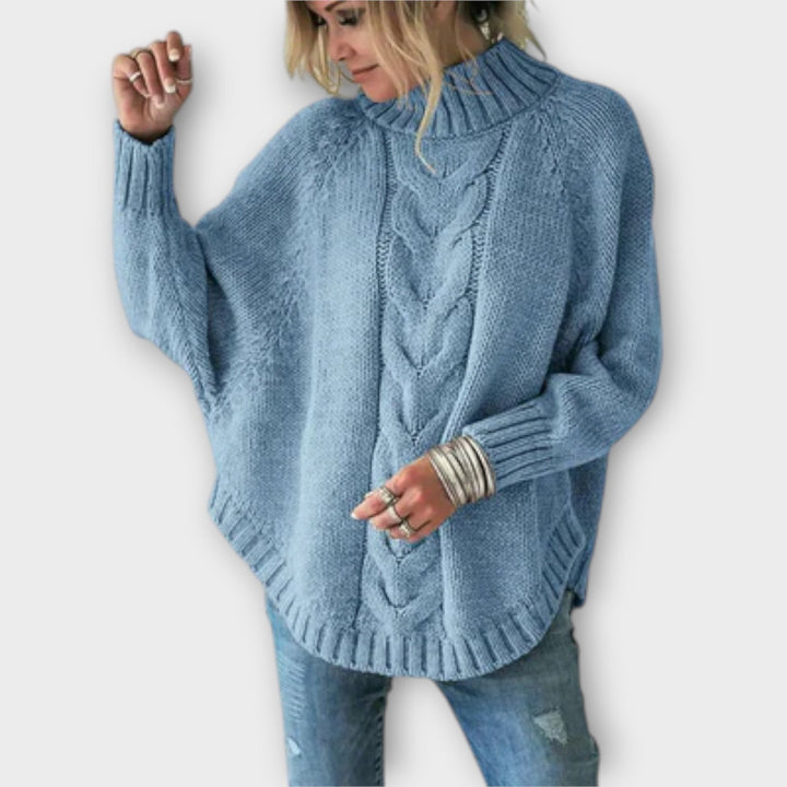 Elysian - Knit Sweater with Cable Pattern
