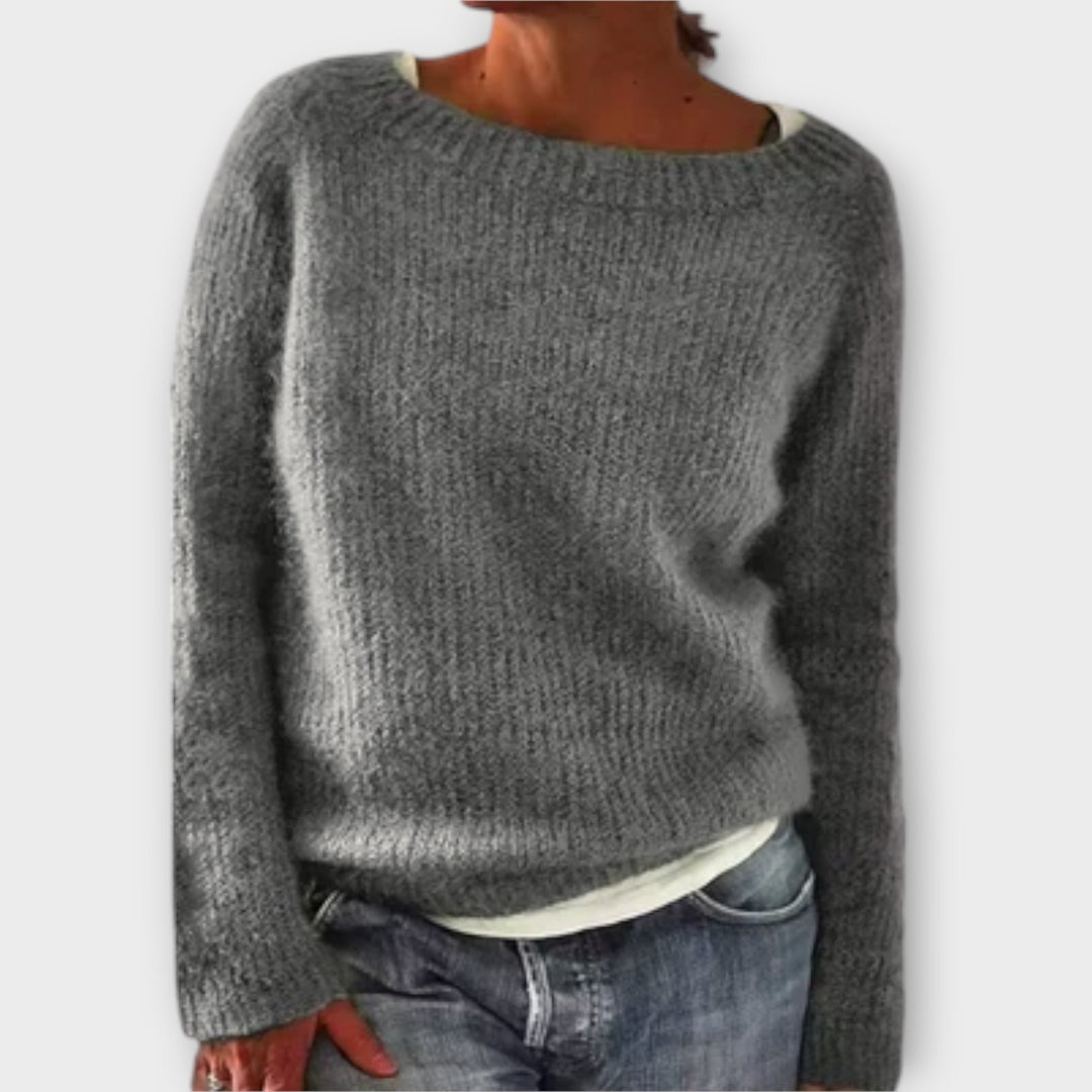 Regine - Solid Color Knitted Sweater