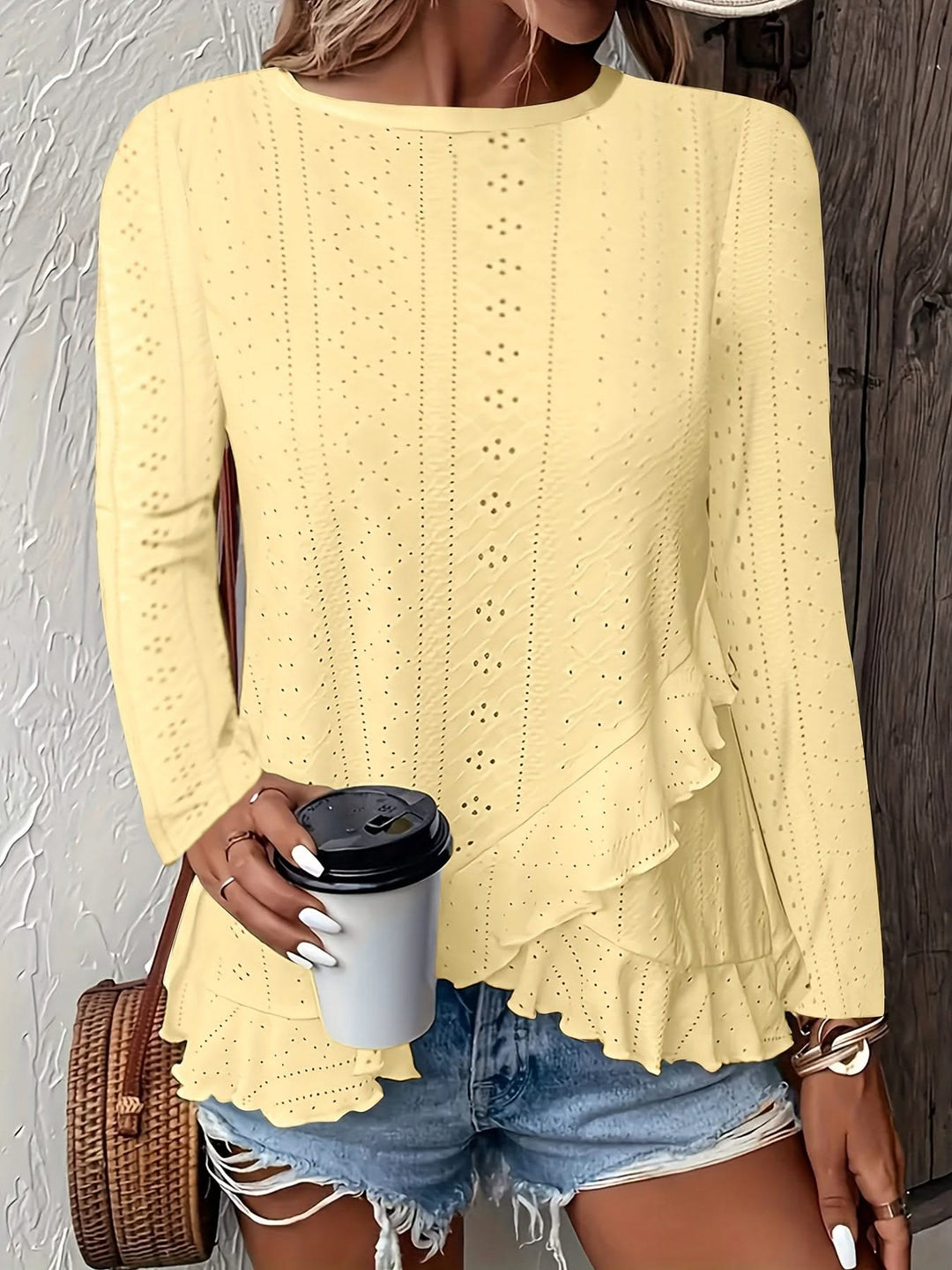 Liora – Blue Crew Top