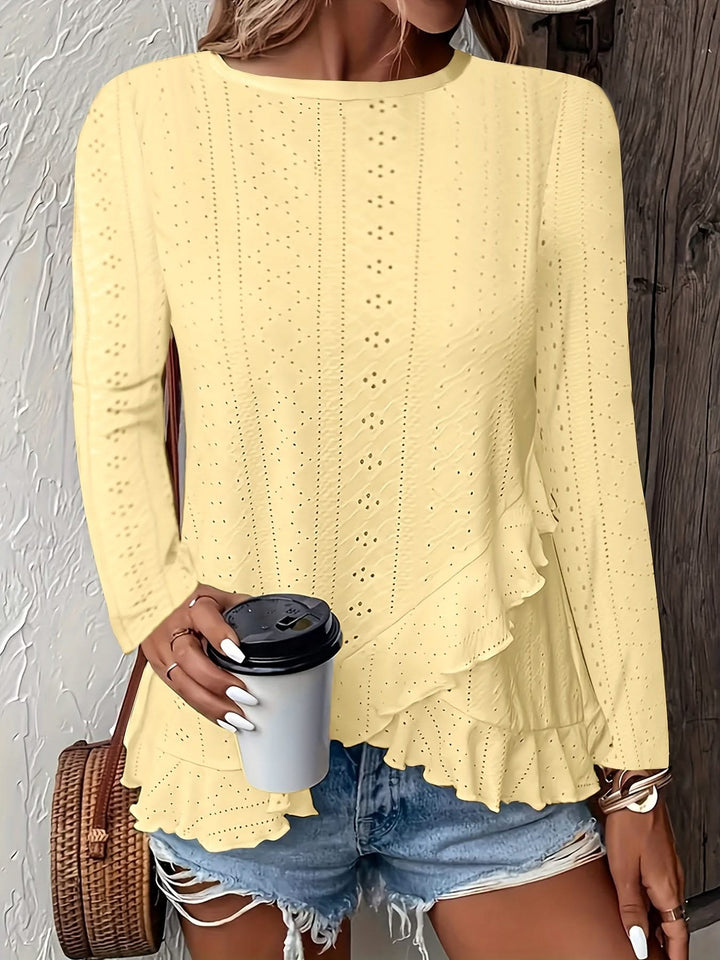 Liora – Blue Crew Top