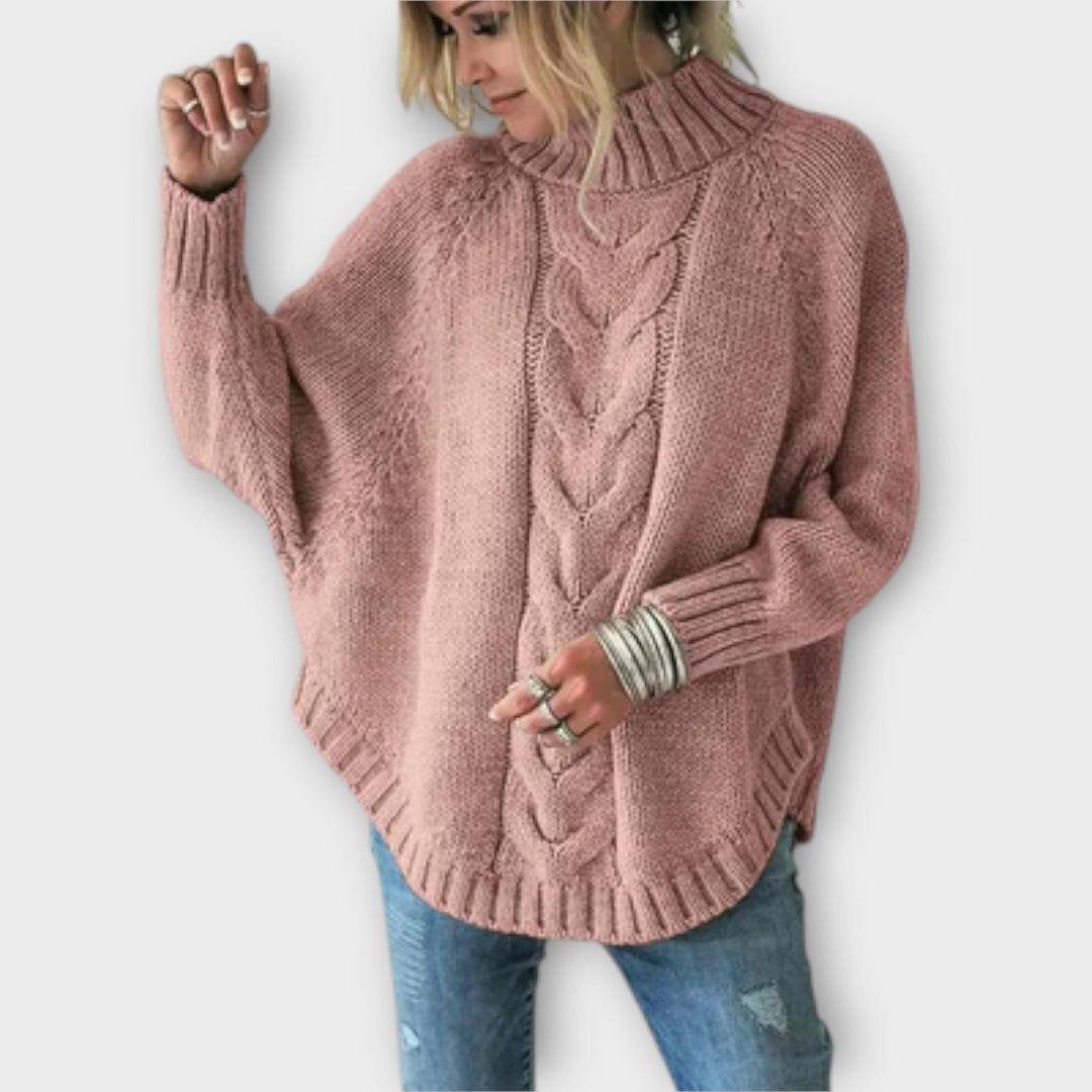Elysian - Knit Sweater with Cable Pattern