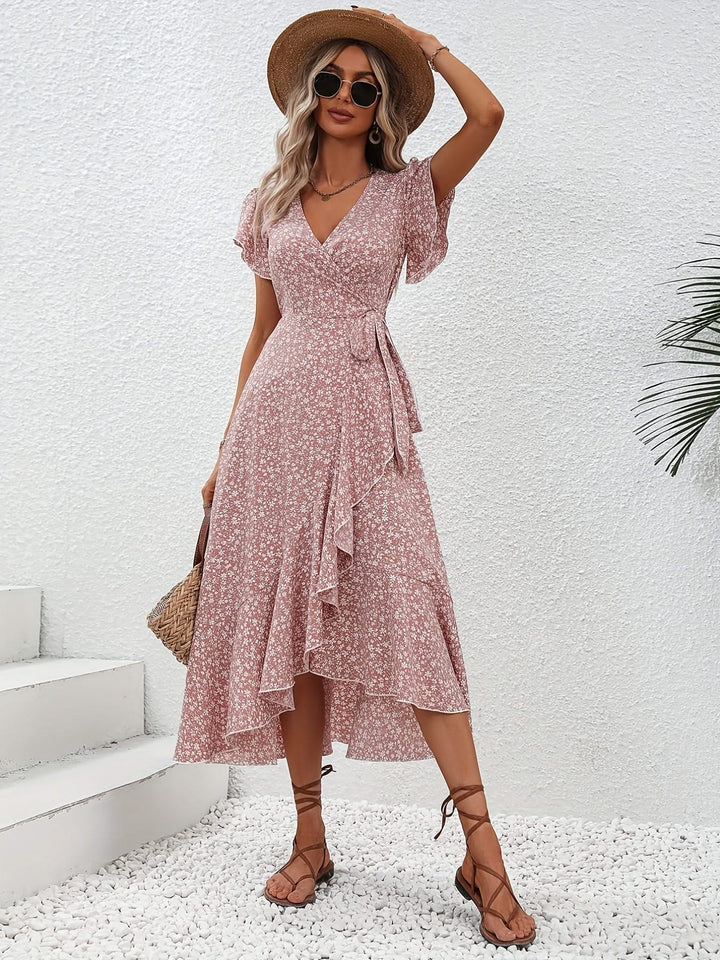 Elara – Floral Dress with Tummy Coverage