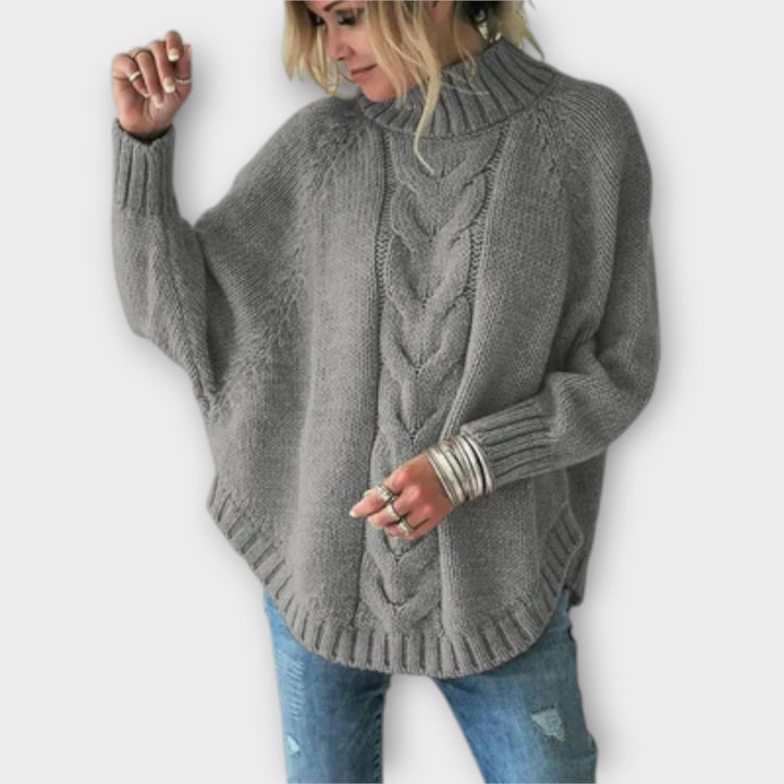 Elysian - Knit Sweater with Cable Pattern