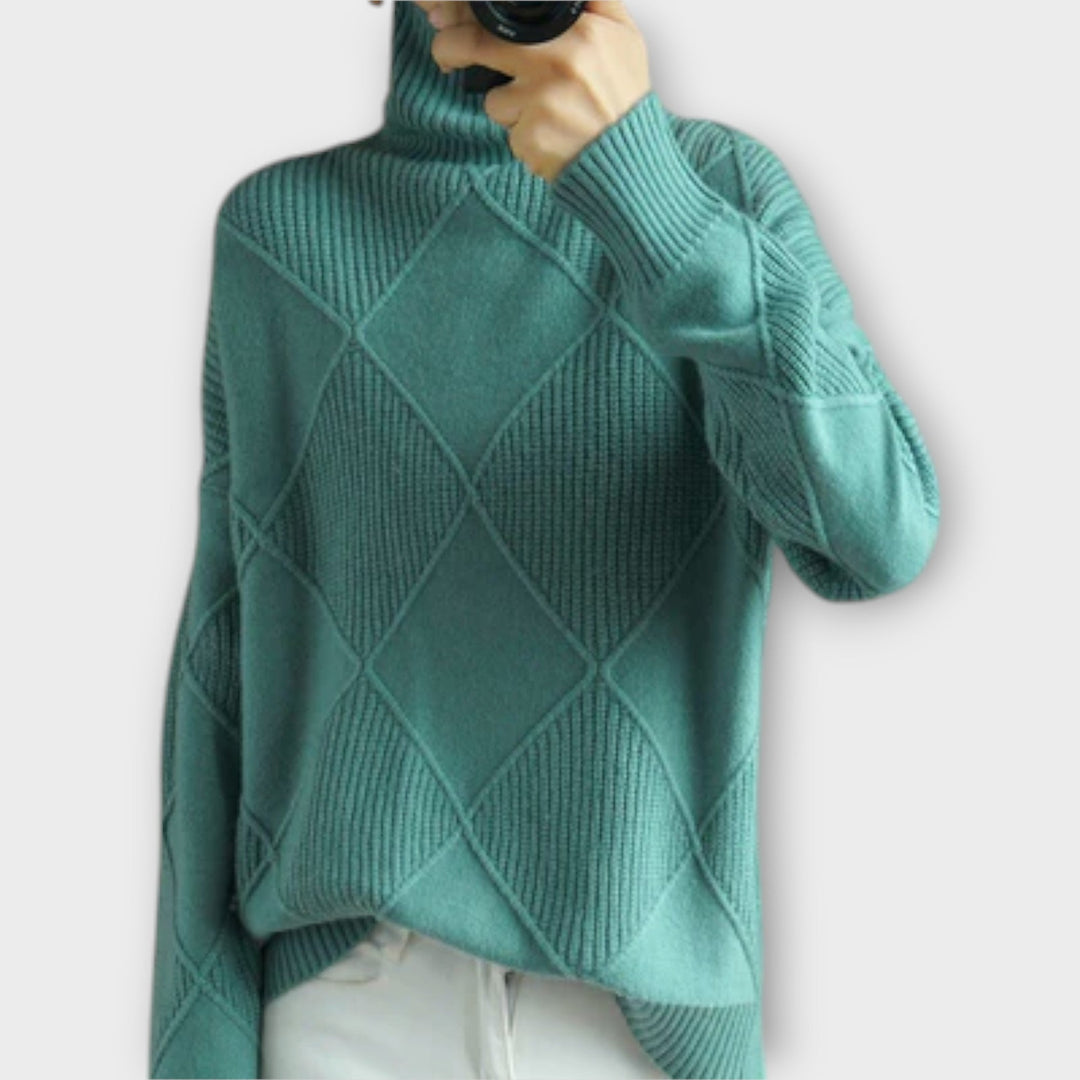 Melanie - Comfortable High Neck Sweater