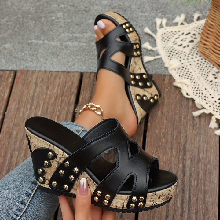 Ravella Studded Wedge Sandals – Serious comfort