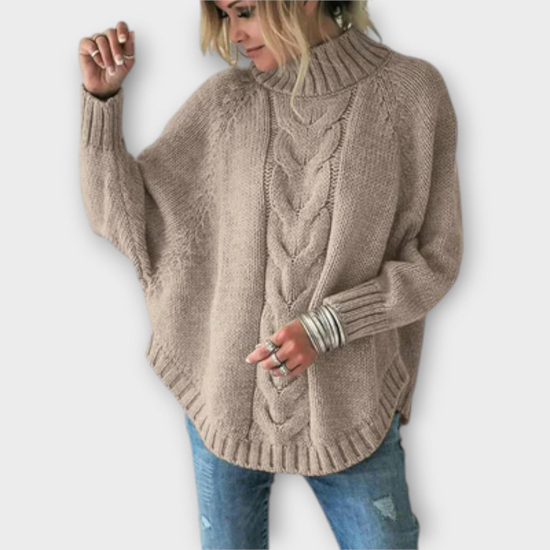 Elysian - Knit Sweater with Cable Pattern