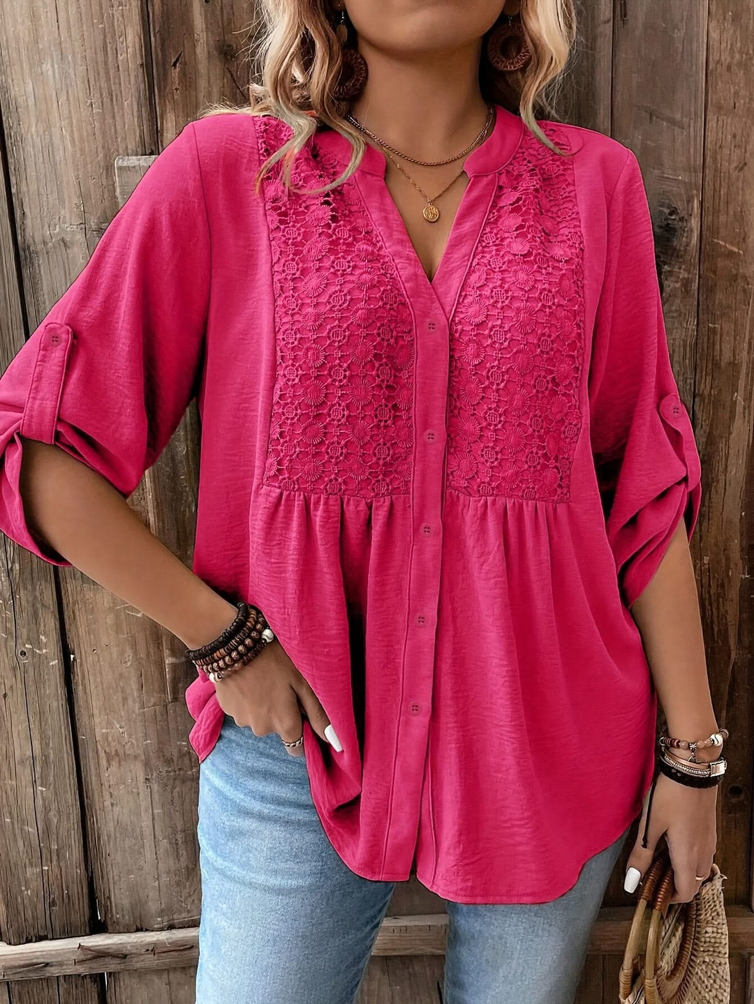Clara – Lace Trim Shirt