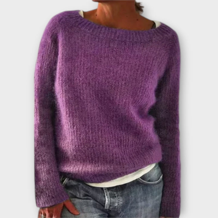 Regine - Solid Color Knitted Sweater