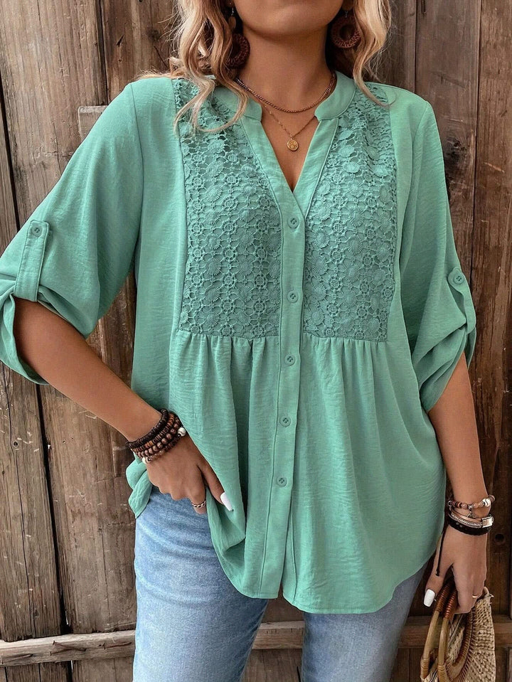 Clara – Lace Trim Shirt