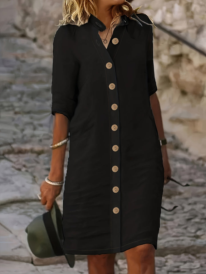 Aria – Solid Casual Summer Dress