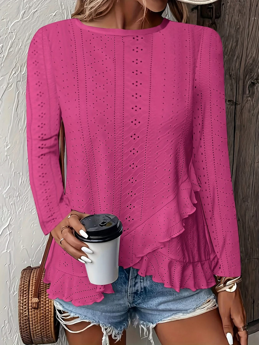 Liora – Blue Crew Top