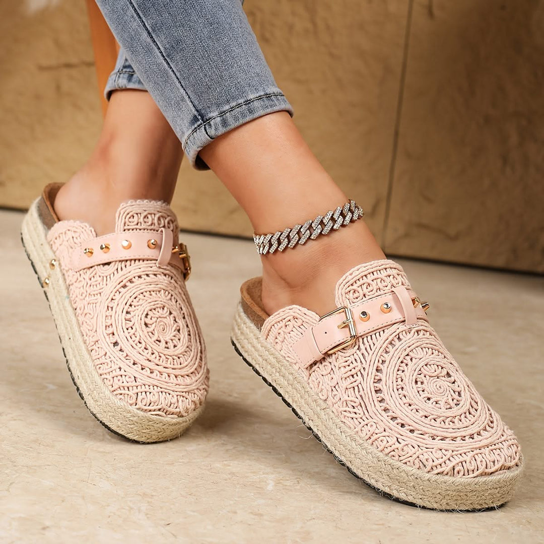 Solene™ Boho Crochet Mules