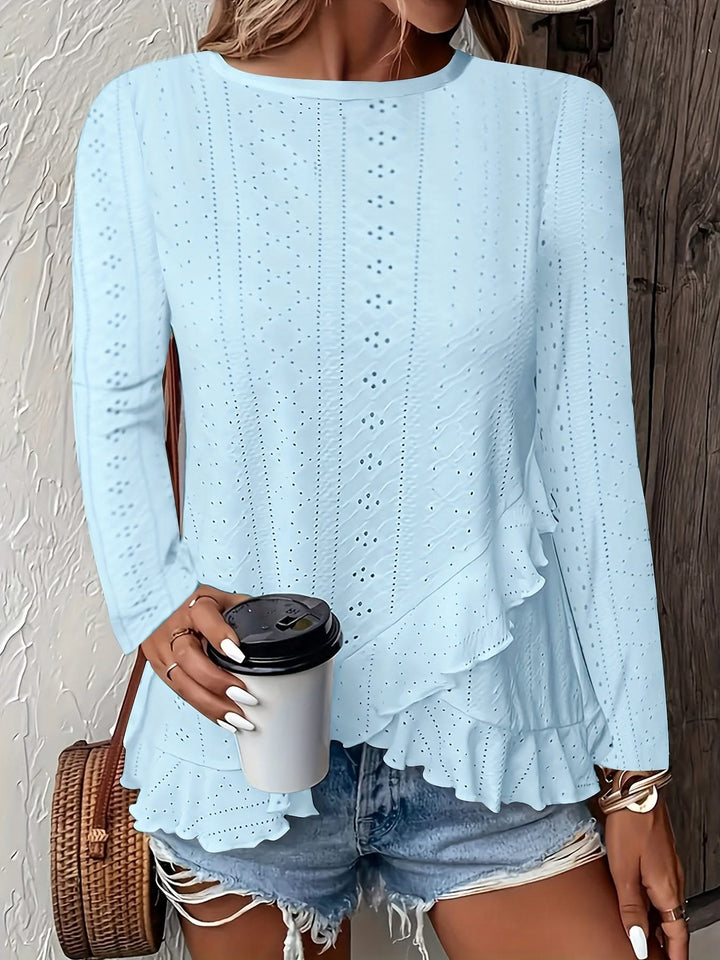 Liora – Blue Crew Top