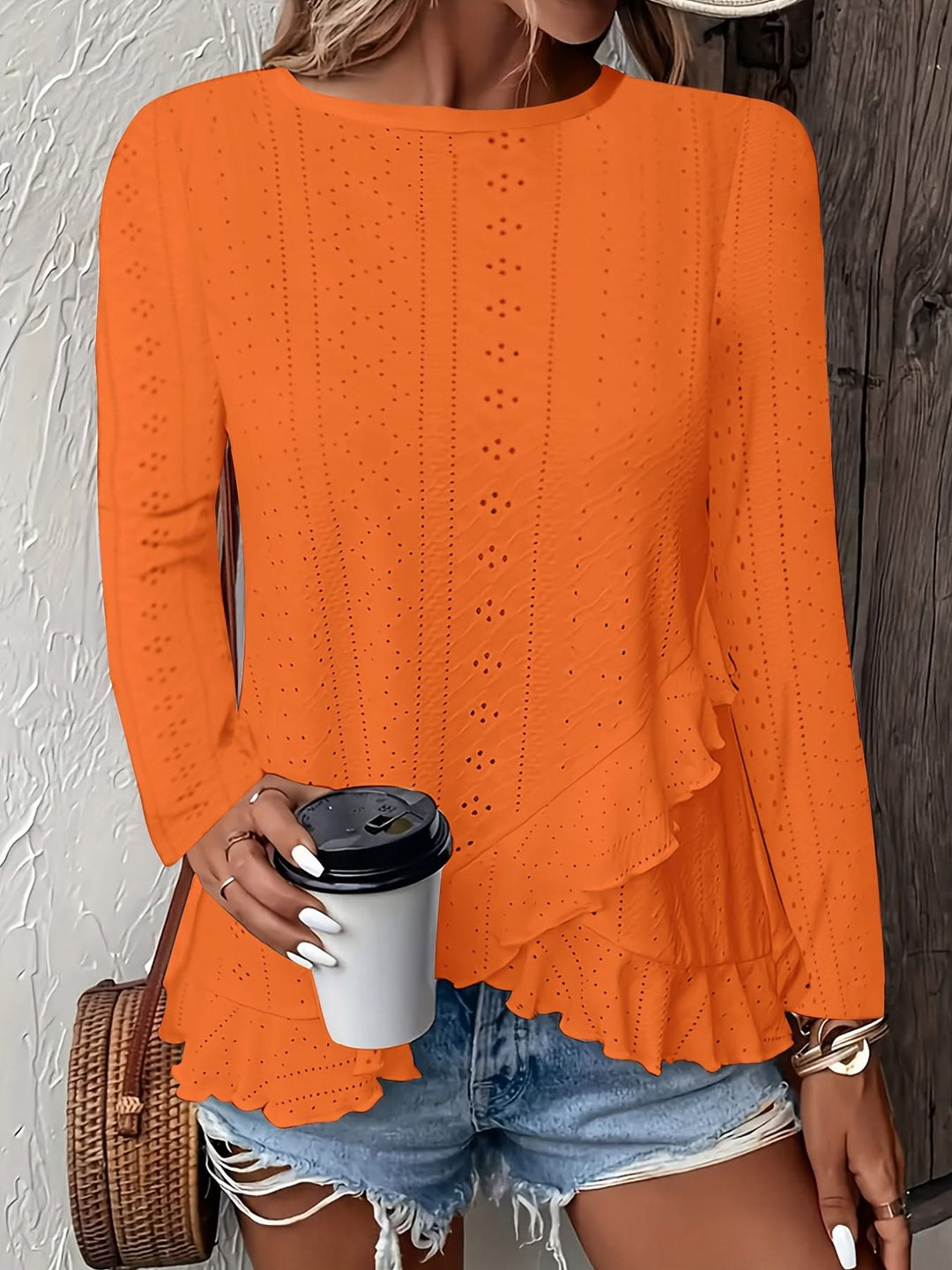 Liora – Blue Crew Top