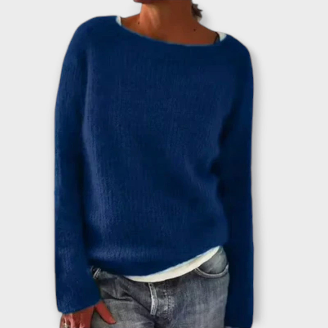 Regine - Solid Color Knitted Sweater