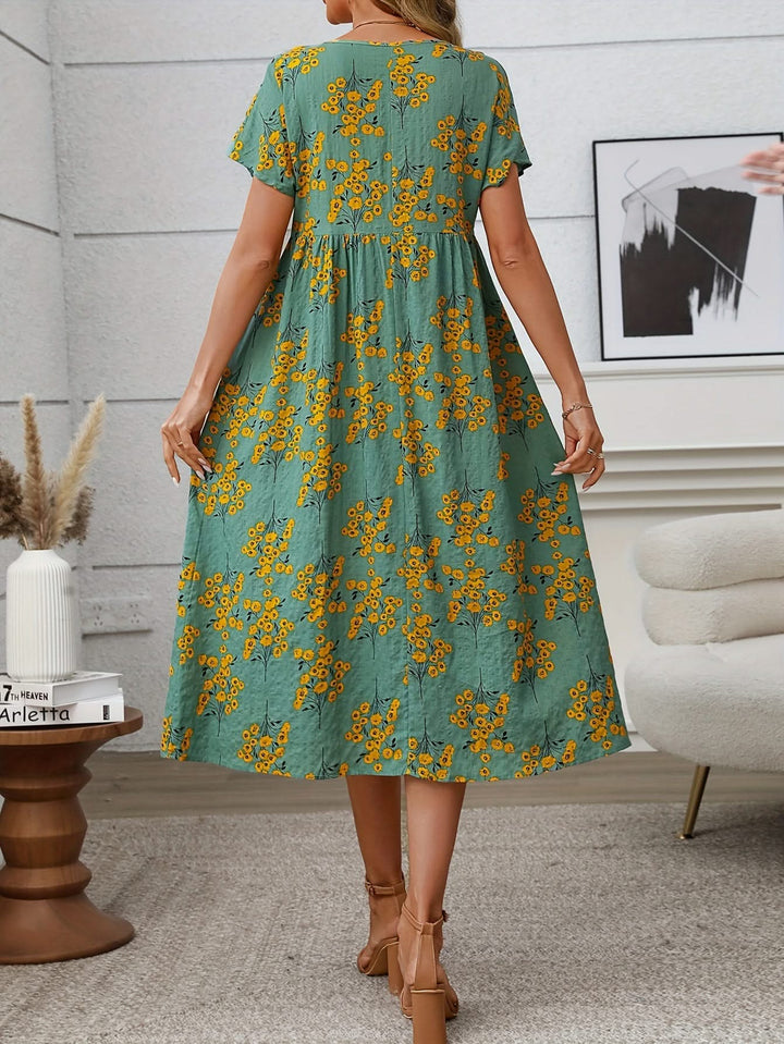 Ivy – Floral Midi Dress