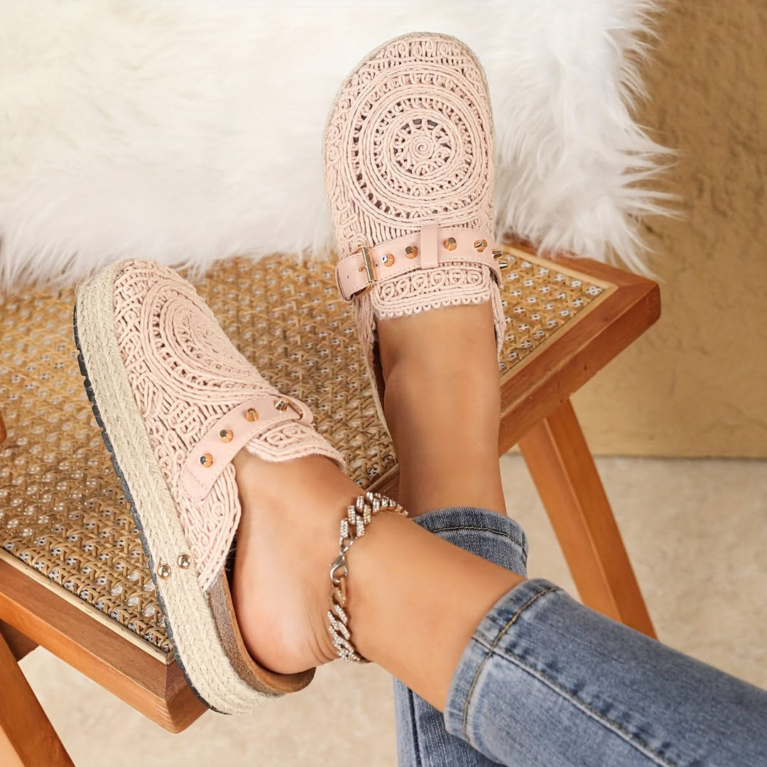Solene™ Boho Crochet Mules