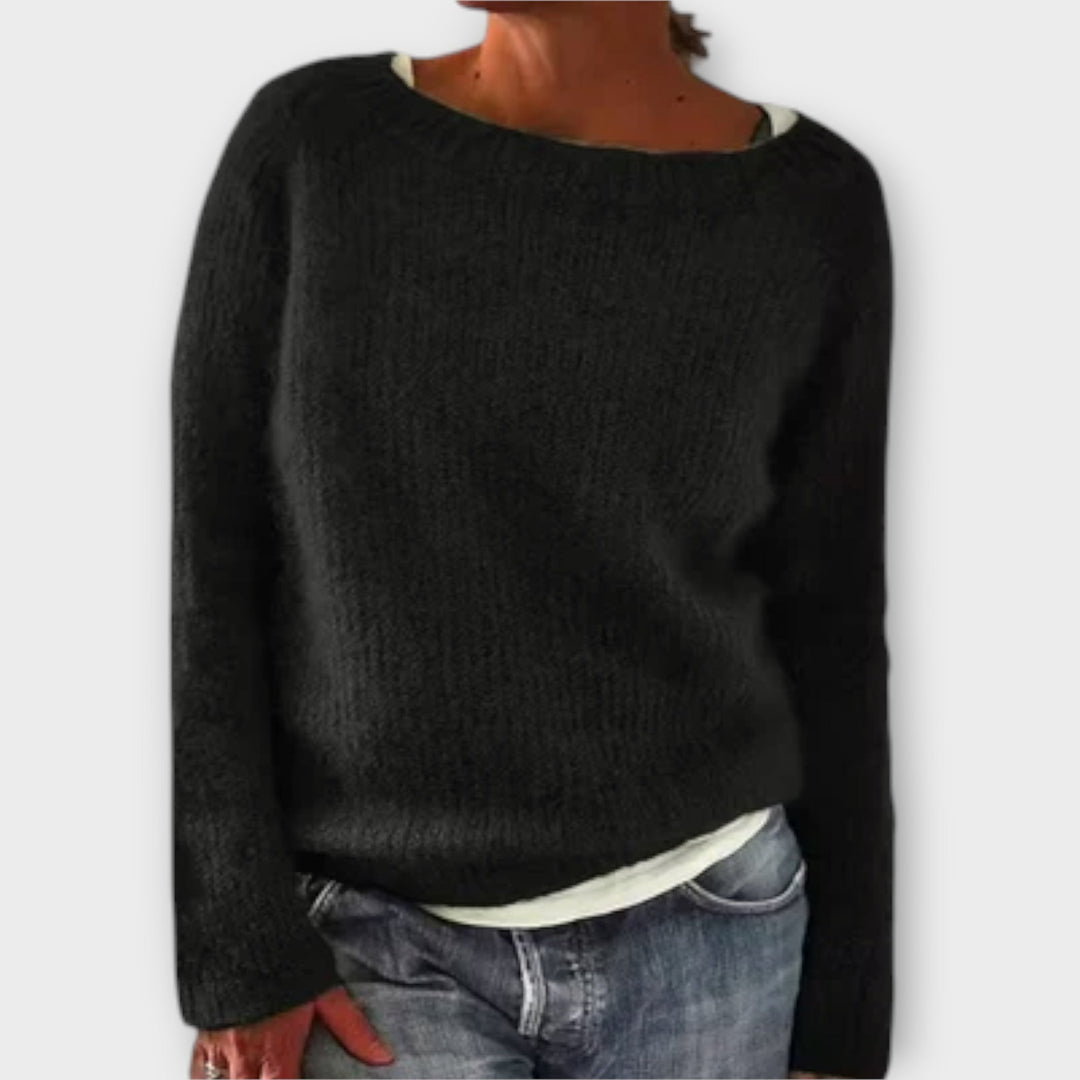 Regine - Solid Color Knitted Sweater