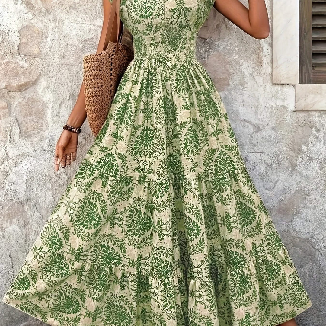 Arianna – Boho V-Neck Maxi Dress