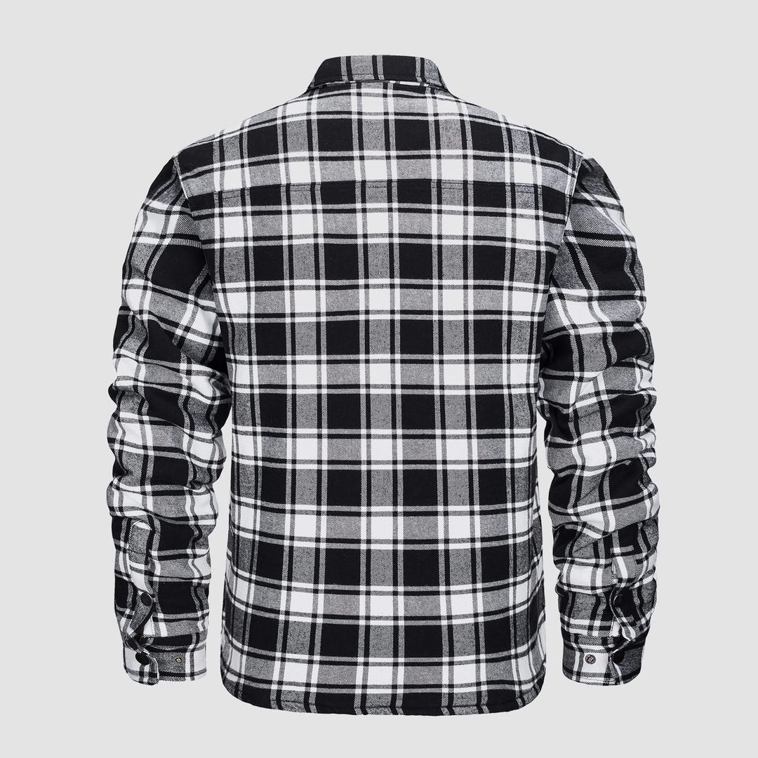 IAN | Thick Checkered Flannel Polo Shirt