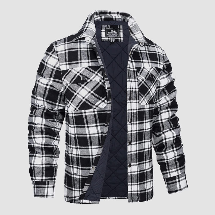IAN | Thick Checkered Flannel Polo Shirt