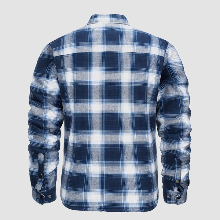 IAN | Thick Checkered Flannel Polo Shirt