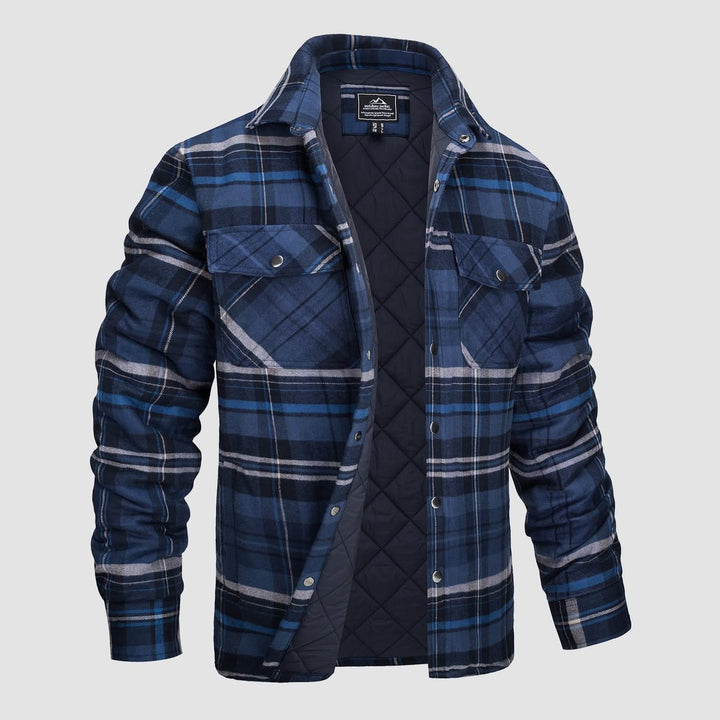 IAN | Thick Checkered Flannel Polo Shirt