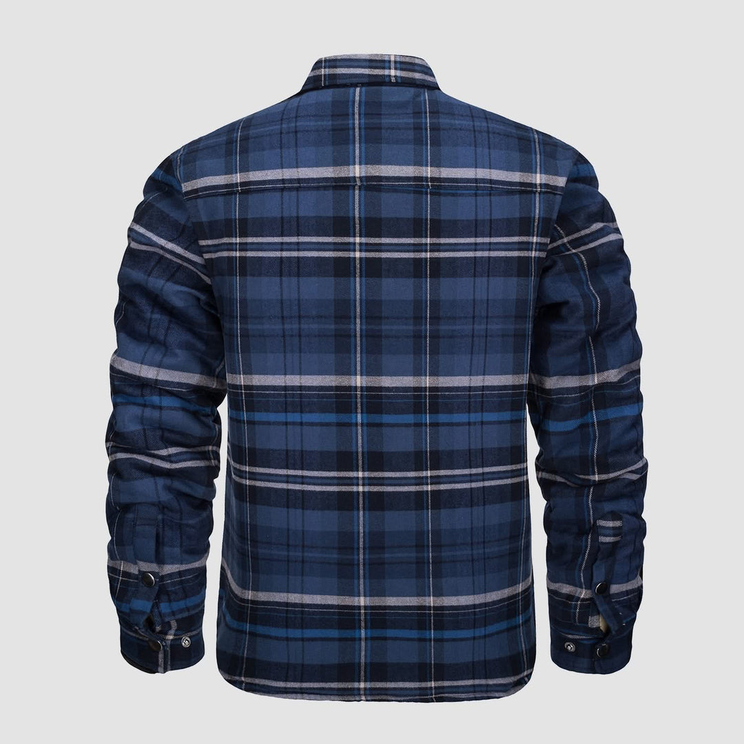 IAN | Thick Checkered Flannel Polo Shirt