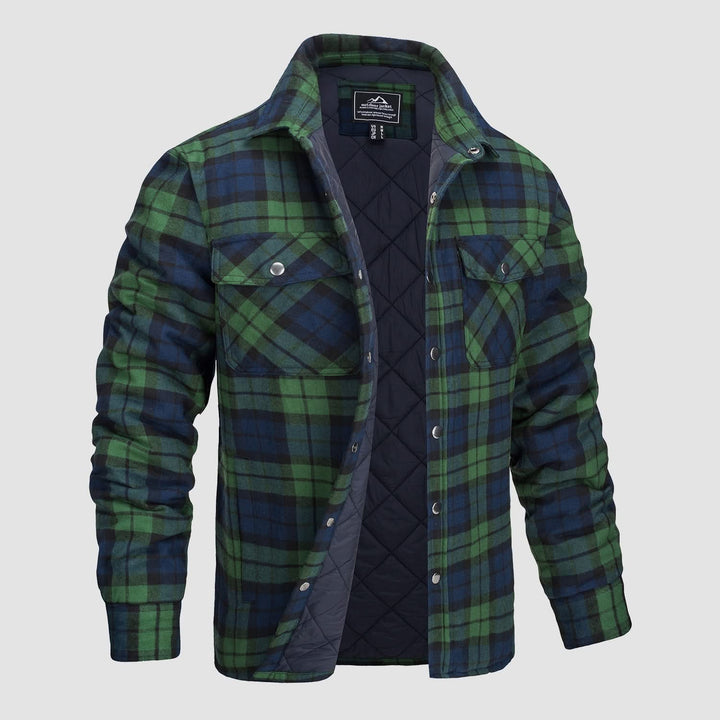 IAN | Thick Checkered Flannel Polo Shirt