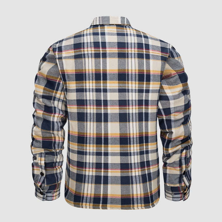 IAN | Thick Checkered Flannel Polo Shirt