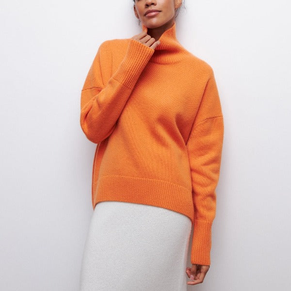 Katrielle - Comfortable High Collar Sweater