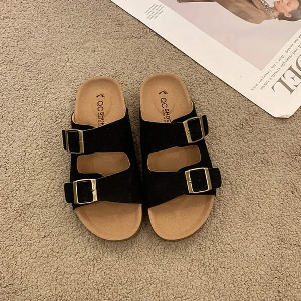 Capri Comfort Buckle Slide – Soft Support with Everyday Style