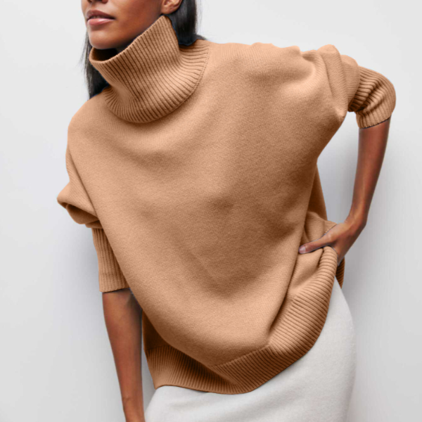 Katrielle - Comfortable High Collar Sweater