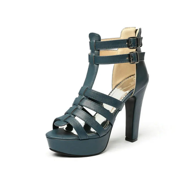 Lucia Leather Platform Sandals