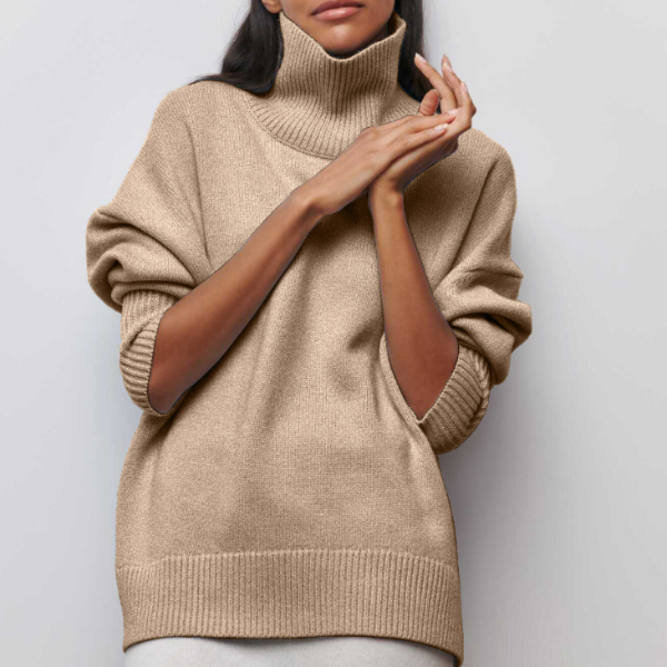 Katrielle - Comfortable High Collar Sweater