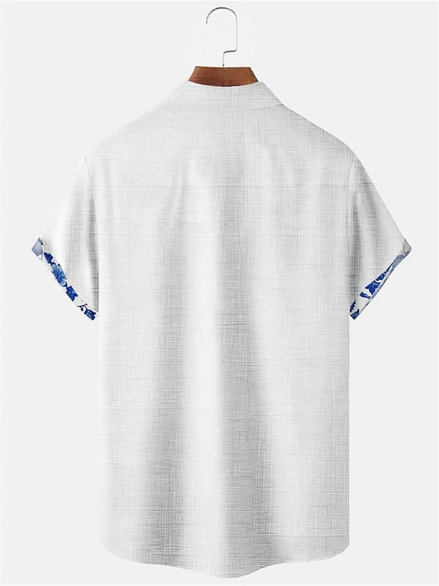 Luis | Tropical Breeze Trimmed Button-Up Shirt