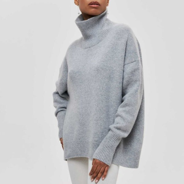Katrielle - Comfortable High Collar Sweater