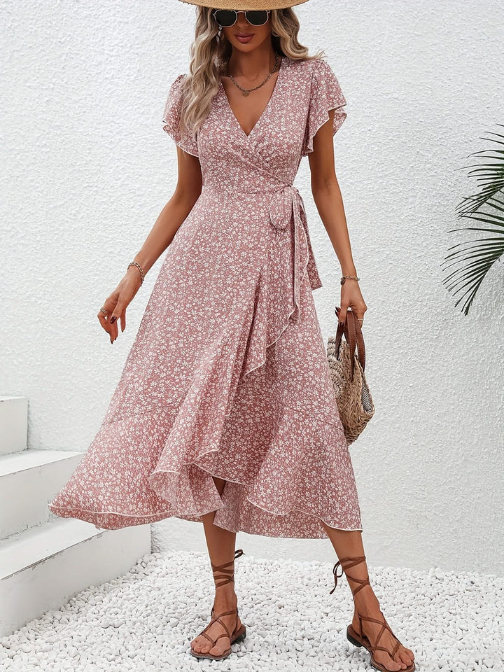 Elara – Floral Dress with Tummy Coverage