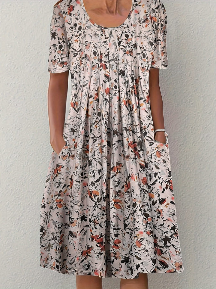 Flora – Floral Pleated Dress