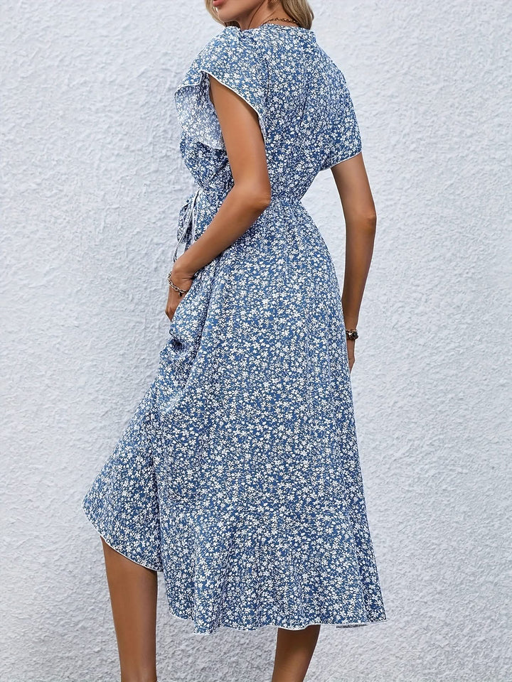Elara – Floral Dress with Tummy Coverage