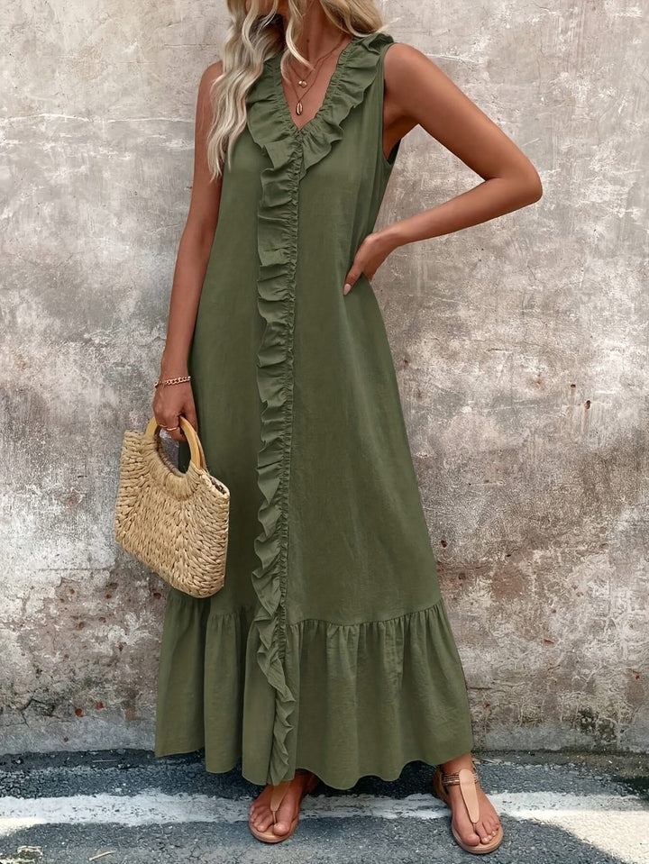 Lianna – Sleeveless Ruffle Maxi Dress