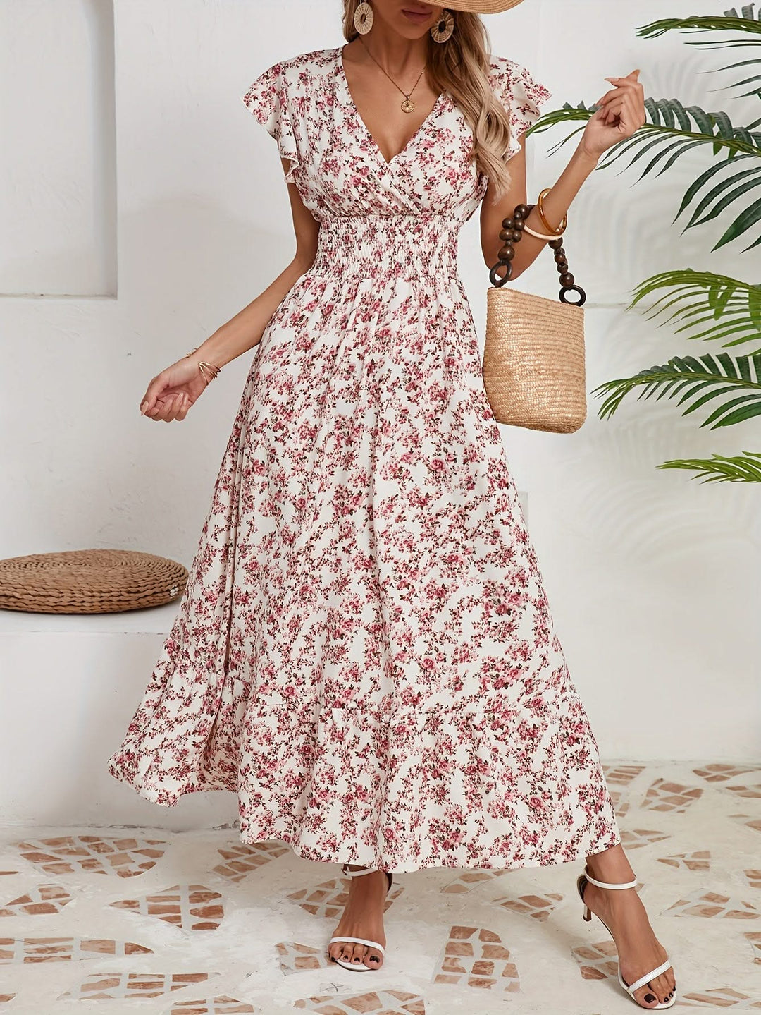 Naila – Floral Ruffle Dress