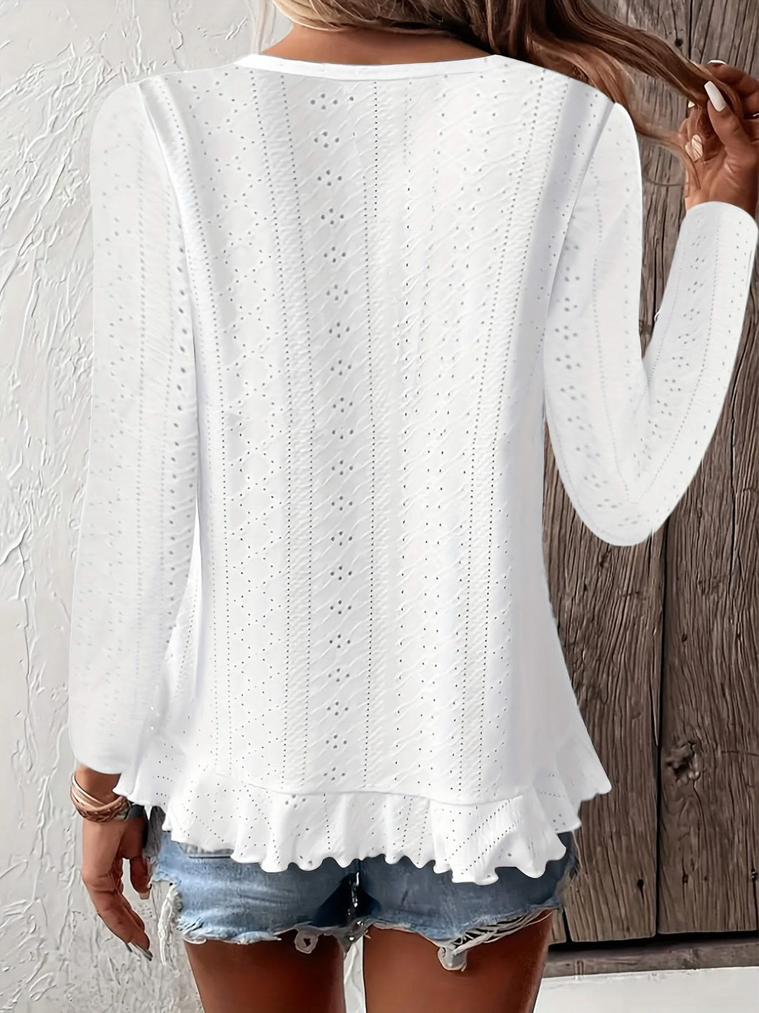 Liora – Blue Crew Top