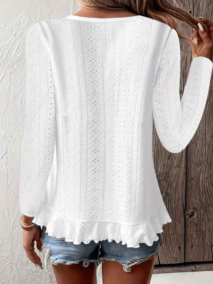 Liora – Blue Crew Top