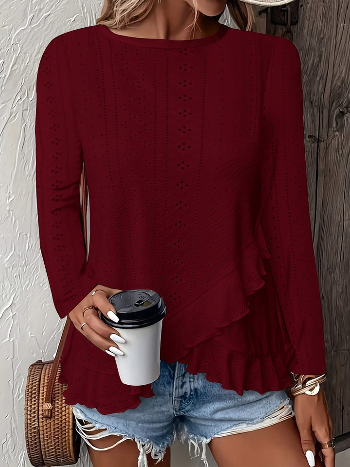 Liora – Blue Crew Top
