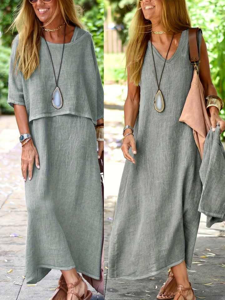Elara – Sleeveless Top & Dress Set